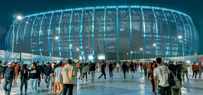 FOTO: Jakarta International Stadium (JIS) di Kelurahan Papanggo, Kecamatan Tanjung Priok, Jakarta Utara, Jakarta, Indonesia.