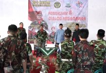 Kokam Sosialisasi Arti Moderasi Beragama dan Bertekad Mewujudkan Pemilu Damai Tahun 2024 FOTO: Badan Pelaksanaan Operasional Komando Kesiapsiagaan Angkatan Muda Muhammadiyah (BPO Kokam) Sumatera Utara melaksanakan berbagai kegiatan