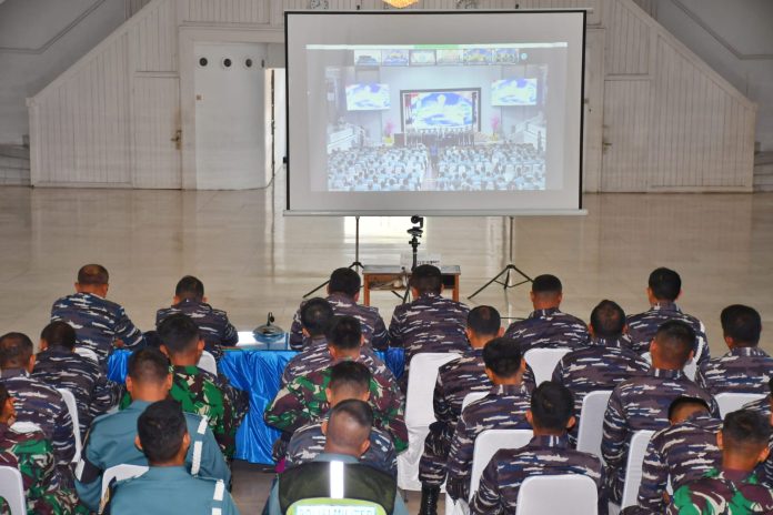 Jelang Tahun Politik, Prajurit Yonmarhanlan VI Ikuti Sosialisasi Netralitas dan Penegakan Hukum Di Lingkungan TNI