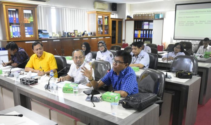 FOTO: Tim Seleksi Komisi Informasi melakukan silaturahmi dan audiensi dengan Komisi A DPRD Sulsel di Kantor Komisi A DPRD Sulsel, Rabu (26/09/2023).