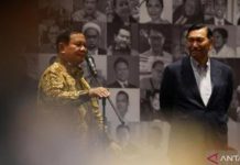 Perayaan Ulang Tahun ke-76, LBP Doakan Prabowo Semoga Sukses Menjadi Presiden FOTO: Prabowo Subianto dan Luhut Binsar Pandjaitan diperayaan ulang tahunnya yang ke-76 tahun Menteri Koordinator (Menko) Bidang Kemaritiman dan Investasi (Marves)