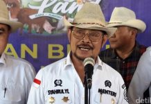 Usai Temui Presiden Jokowi, Eks Mentan Siap Menghadapi Proses Hukum Secara Kooperatif FOTO: Menteri Pertanian Syahrul Yasin Limpo (dok.Jalu Rahman Dewantara/detikJateng)