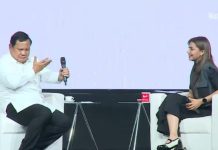 Tampil di UGM, Najwa: ada Caleg eks Koruptor, Prabowo: Sudah Saya Coret, Sambil Berjoget Foto tangkap layar saat Prabowo dalam dialog bertajuk 3 Bacapres Bicara Gagasan yang dipandu Najwa Shihab di Universitas Gadjah Mada, Yogyakarta, Selasa, 30 September 2023 malam.