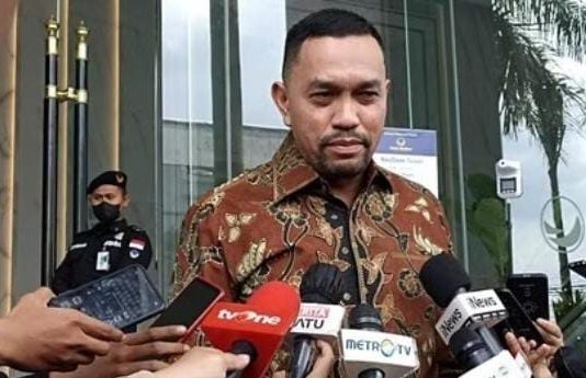 Uang Rp30 Milyar Modal Pencalegkan Keluarga SYL, Sahroni: Tidak Masalah, Asal Sumbernya Jelas FOTO: Bendahara Umum NasDem Ahmad Sahroni. (CNN Indonesia/ Michael Josua)