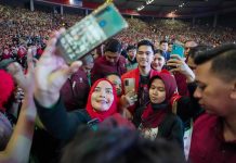 Ketum PSI Hadiri Konsolidasi Akbar Relawan Alap-alap Jokowi di Bogor FOTO: Ketua Umum PSI Kaesang Pangarep saat menghadiri konsolidasi akbar relawan Alap-alap Jokowi di SICC, Bogor, Sabtu (7/10/2023)