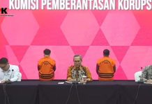 Ditangkap di Apartemen Kebayoran Baru, KPK Bantah Jemput Paksa SYL FOTO: Kiri Syahrul Yasin Limpo dan Muhammad Hatta saat dihadirkan dalam keterangan persnya. Jumat (13/10/2023)