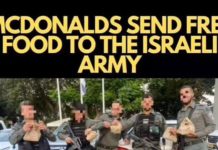 Beri Makan Tentara Israel, ini Seruan Ormas Islam: Boikot McDonalds di Makassar Tangkap layar tentara zionis Israel saat menerima bungkusan McDonalds dari salah satu gerai disana. (Sumber: Tiktok)