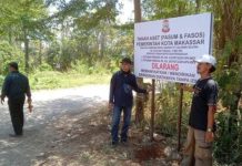 Ada 7 Hektar Fasum di Perum Pemda Manggala Dikosongkan, Warga Minta Sekolah Satu Atap, Tokoh Ansor: Agar, ‘Baik untuk Semua’ Foto papan bicara yang berdiri di Kompleks Perumahan Pemda, Nipa-Nipa, Antang, Kecamatan Manggala. (Property ujungjari)