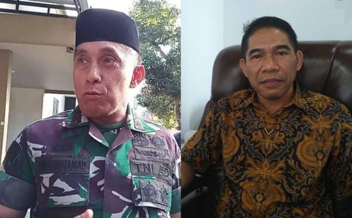 Foto kolase Mayjen TNI (Purn) Andi Muhammad Bau Sawa Mappanyukki dan Syarir Cakari Pengurus DMI Sulsel Periode 2021-2026.