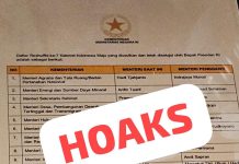 Heboh Daftar 13 Nama Menteri Bakal Direshuffle, Mensesneg: Hoaks HOAKS Foto 13 Nama Menteri yang bakal direshuffle