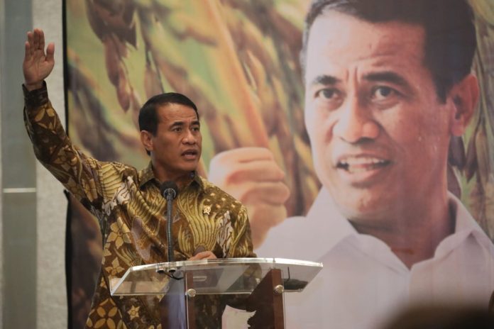 FOTO: Menteri Pertanian (Mentan) Andi Amran Sulaiman saat Rakor Upsus peningkatan produksi padi dan jagung 2023-2024