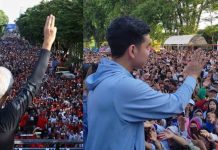Saling Klaim, Netizen: Jalan Sehat Hadirkan Capres Cawapres di Makassar ‘Berakhir Seri’ Foto kolase saat Cawapres Gibran Rakabuming Raka dan Capres Ganjar Pranowo mengikuti jalan sehat di Makassar.