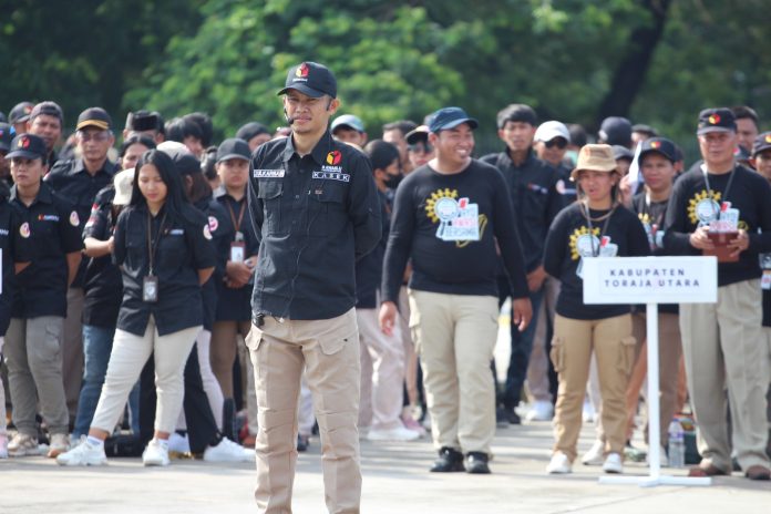 FOTO: Apel Siaga Pengawasan Pemilihan Umum di Lapangan Karebosi, Kota Makassar, Rabu (6/12/2023) pagi.