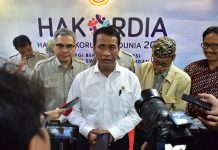 Tindak Korupsi Kecil Sampai Besar FOTO: Menteri Pertanian Andi Amran Sulaiman saat memberikan keterangan persnya di kantor kementerian pertanian di Jakarta.