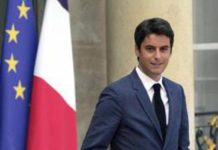 PM Baru Perancis Anak Muda-Gay Pernah Larang Penggunaan Abaya FOTO: PM Prancis yang baru Gabriel Attal (AP/Christophe Ena)