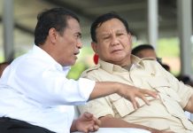 Prabowo: Mentan Baru 2 Bulan Menjabat Sudah Berbuat Luar Biasa Untuk Petani Indonesia FOTO: Menteri Pertanian Andi Amran Sulaiman dan Menteri Pertahanan Prabowo Subianto