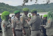 Puncak Peringatan Hari Jadi PPM Ke 43 Tahun Berlangsung di Kabupaten Gowa FOTO: Ketua Pemuda Panca Marga (PPM) Kabupaten Gowa, Abd. Rasyid Daeng Gappa atau Rasyid Coa saat melantik Pengurus Pimpinan Ranting PPM Gowa di Taman Perkemahan Jungle Camp Waduk Bili Bili Kabupaten Gowa, Sulawesi Selatan. Minggu (21/1/2024)