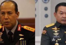 Dua Mantan Petinggi TNI dan Polri Dukung Prabowo Gibran FOTO: Kolase mantan Kepala Badan Nasional Penanggulangan Terorisme (BNPT) Komjen (Purn) Boy Rafli Amar dan eks Kepala Staf Angkatan Darat (KSAD) Jenderal (Purn) Dudung Abdurachman.