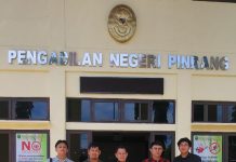 Penasehat Hukum SY Sayangkan Pihak Polres Pinrang Tak Hadiri Sidang Praperadilan FOTO: Muh. Rezky Mubarak, SH, Erlika...SH, Aldin Bulen,SH, MH, Yandi Ada, SH dari kantor pengacara Aldin & Partner