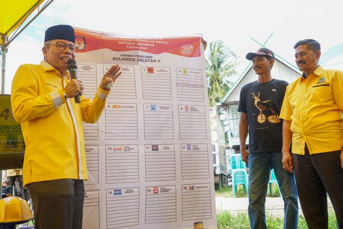 FOTO: Caleg DPR RI Dapil II Partai Golkar Nomor Urut 4, Taufan Pawe (TP) kembali menggelar sosialisasi, di Kabupaten Pangkep dan Kota Parepare, Sulsel, Selasa, 30 Januari 2024.