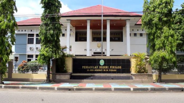 FOTO: Gedung Pengadilan Negeri Pinrang, Jalan Jend. Sukawati No. 38 Pinrang, Sulawesi Selatan. (Dok.Humas PN Pinrang)