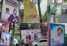 Bawaslu Sulsel: 11 Februari Seluruh APK Dibersihkan, Politik Uang dan Sembako dapat Dipidana Pemilu ILUSTRASI: Alat Peraga Kampanye calon anggota legislatif di kota Makassar. (Properti tribun timur)