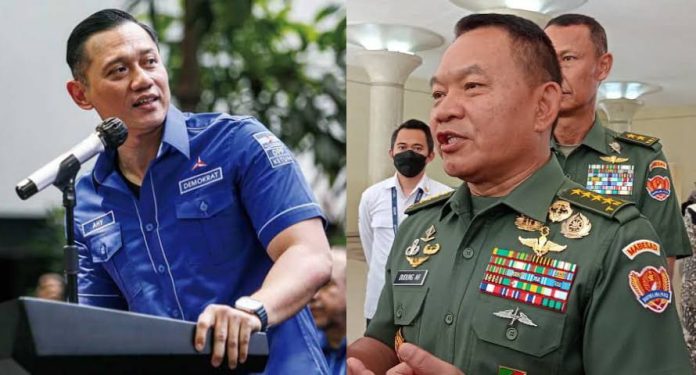 Foto kolase Agus Harimurti Yudhoyono dan Dudung Abdurrahman