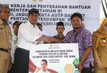 Salurkan Bantuan Secara Cepat, Masyarakat Demak Sampaikan Terimakasih Kepada Mentan Amran FOTO: Menteri Pertanian Andi Amran Sulaiman saat memberikan bantuan ke Masyarakat di Desa Ngaluran, Kecamatan Kaliteko, Kabupaten Demak, Jawa Tengah. Senin (12/2/2024)