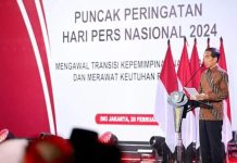 Perpres Publisher Rights, Dewan Pers: ini Langkah Positif Mendukung Perkembangan Media Kecil di Indonesia FOTO: Presiden Joko Widodo (Jokowi) saat memberikan sambutannya di Hari Pers Nasional digelar di Ecoventional Hall, Ecopark, Ancol, Jakarta Utara. Selasa, 20 Februari 2024, (Foto: Muchlis Jr - Biro Pers Sekretariat Presiden)