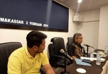 Ketua Golkar Bulukumba Sosialisasi Nurdin Halid, TP: Saya Politisi Santun, Tapi Ingat! FOTO: Ketua DPD Golkar Sulsel Taufan Pawe saat memberikan keterangan persnya usai kedatangan Ketua Umum Partai Golkar Airlangga Hartarto hadiri konsolidasi partai golkar Sulsel jelang pemilu 2024. Jumat (2/2/2024)