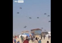 Video Viral: Ratusan Warga Gaza Bergembira, Bantuan Makanan Datang dari Langit FOTO: Tangkap layar dari video viarl media sosial X saat warga merebut bantuan makanan lewat udara.