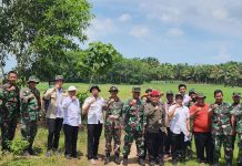 Kementan – TNI Bersinergi Wujudkan Lampung Jadi Sentra Produksi Beras Nasional FOTO: Kementerian Pertanian (Kementan) terus mendorong Provinsi Lampung sebagai sentra produksi beras nasional. Untuk mewujudkannya, Kementan menggandeng TNI Angkatan Darat (AD) dalam mengoptimalkan lahan pertanian