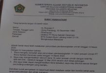 Ingkar Janji, Dirut PT Rona Sahilah Diganjar Surat Pernyataan Kembalikan Dana Jamaah Umroh FOTO: Surat Pernyataan antara Hj Rosniah selaku Direktur Utama (Dirut) PT Rona Sahilah dengan Perwakilan Jamaah Umroh. (Dok.istemewa)