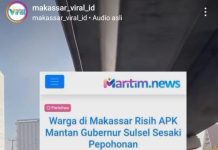Netizen Geram Lihat APK Mantan Gubernur Sulsel ‘Pakui Pohon’ FOTO: Hasil tangkap layar dari akun Instagram @makassar_viral_id Senin (13/5)
