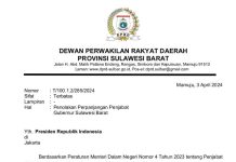 Terungkap Surat DPRD Sulbar ke Presiden Jokowi Soal Pj Gubernur Buat Gaduh FOTO: Tangkap layar