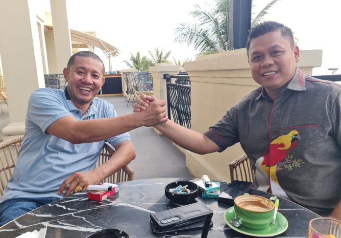 FOTO: Kiri Syahrir, SE Politisi Partai Demokrat dan Yasir Mahmud Politisi Gerindra. (Istimewa)