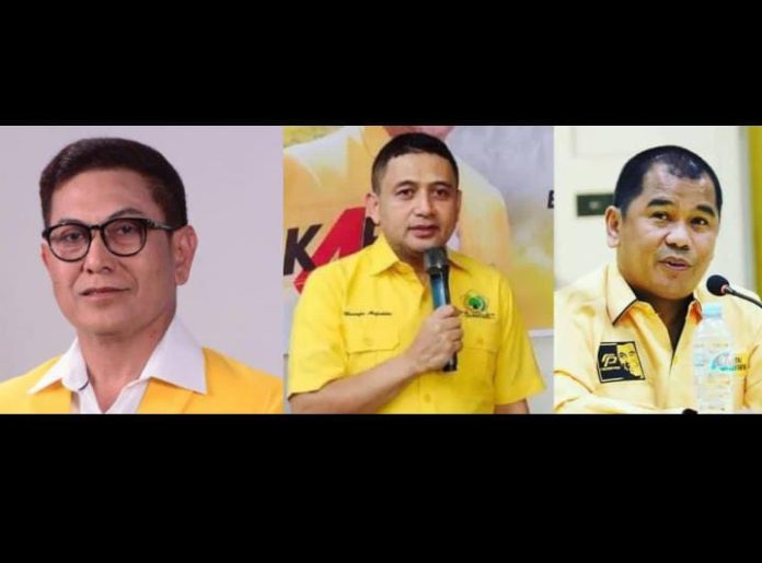 ILUSTRASI: Rusdin Abdullah (Rudal), Munafri Arifuddin (APPI) dan Rahman Pina (RP). Tiga kader partai Golkar yang bertarung di Pilwalkot Makassar 2024.