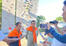 Target Masuk PON 2024: MAPALA UMI Gelar Lomba Panjat Tebing Tingkat Nasional FOTO: Ketua umum MAPALA UMI, Ir. H. Richard M. Nur Pombo saat ditemui awak media di Kampus II UMI di bilang Jalan Urip Sumoharjo. (Istimewa)