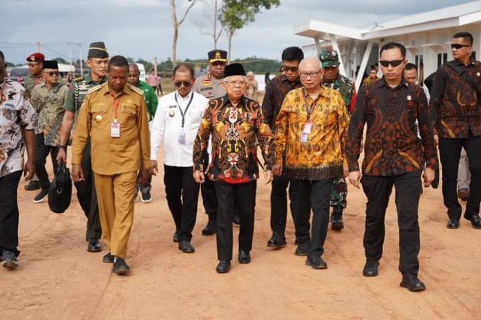 FOTO: Wakil Presiden (Wapres) Republik Indonesia, KH. Ma'ruf Amin saat berkunjung ke Provinsi Papua Selatan. Selasa (4/6/2024)(Properti: Seskab)