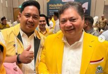 Mudassir Manuver Jadi Cawabup Barru usungan Nasdem, Andi Ina: Saya Taat dan Tunduk ke DPP Golkar FOTO: Mudassir Hasri Gani bersama Ketua Umum DPP Partai Golkar Airlangga Hartarto. (Properti: Via akun Instagram Mudassir)