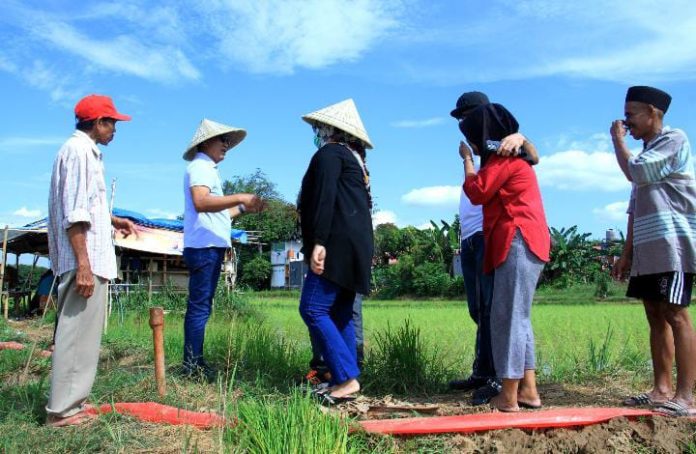 FOTO: Rusdin Abdullah temui petani yang tergabung dalam beberapa kelompok di Kelurahan Sudiang, Kecamatan Biringkanaya, Minggu (09/06/2024).