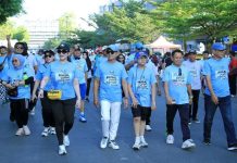 Nasdem PAN Bakal Koalisi, Ketua DPD Golkar Sulsel Restui Rudal Maju di Pilwali Makassar FOTO: Andi Debby Purnama politisi partai Golkar anggota fraksi Golkar DPRD Sulawesi Selatan saat mendampingi Rusdin Abdullah di olahraga pagi di kawasan car free day Bolevard, Panakkukang, Makassar, Minggu (16/6)