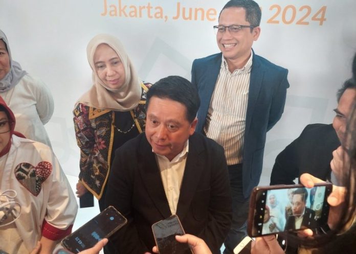 FOTO: Direktur Utama BSI Hery Gunardi dalam konferensi pers BSI International Expo 2024 di Jakarta, Jumat (14/6). (Foto: Galih Pratama)