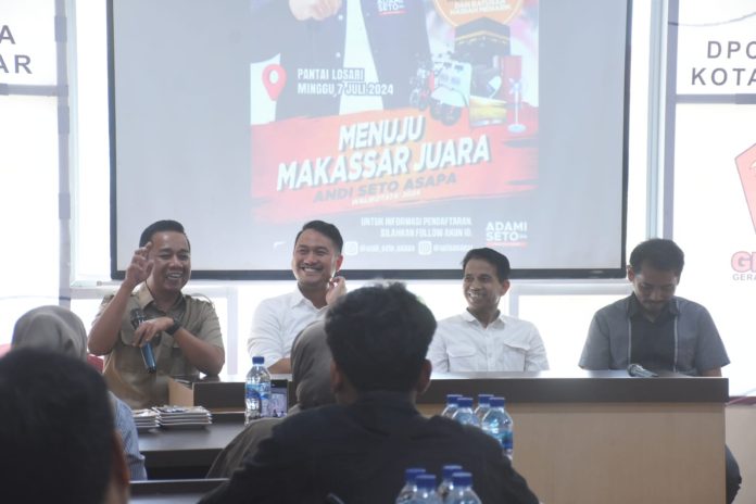 FOTO: Andi Seto Asapa bersama pengurus DPC Gerindra Kota Makassar