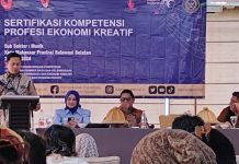 LSPMI Gelar Ujian Sertifikasi Kompetensi Profesi Ekonomi Kreatif Sub Sektor Musik FOTO: Sambutan dari Direktur Standarisasi Kompetensi Kemenparekraf, Faisal, S.ST.Par., MM. Par, CHE,