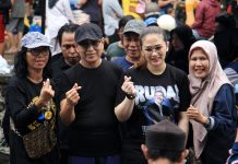 Rusdin Abdullah Tampil Beda di Rudal Care Sudiang FOTO: Rusdin Abdullah saat mengikuti kegiatan care free di kawasan GOR Sudiang, Kecamatan Biringkanaya, Kota Makassar. (Istimewa)