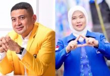 Kabar SBY Pasangkan APPI – Aliyah di Pilwalkot Makassar, Pengamat Politik: Perpaduan Bagus FOTO: Kolase Ketua DPD II Golkar Makassar Munafri Arifuddin dan Aliyah Mustika Ilham