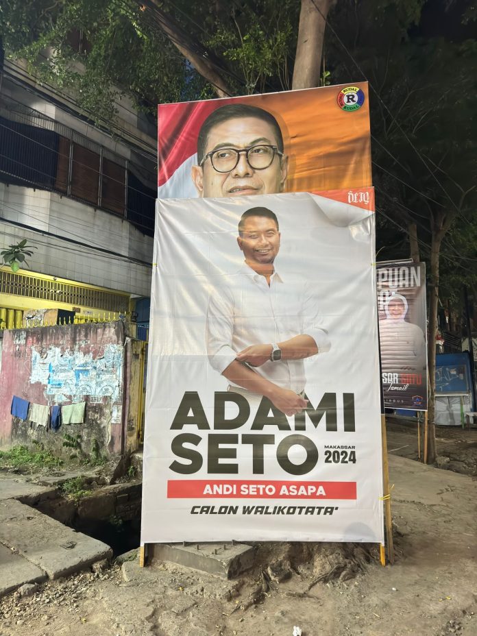 FOTO: APK milik Rudal itu terdapat di depan toko ritel (Alfa) di Jalan Cendrawasih II, sebelum pertigaan masuk Tanjung Alang, Kota Makassar. (Istimewa) 