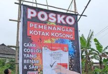 Wacana Kotak Kosong di Pilgub Sulsel, Akademisi Unhas, IAS dan DP: Itu Preseden Buruk Bagi Demokrasi FOTO: Ilustrasi warga saat mendirikan Posko 'KOTAK KOSONG' di pemilihan kepala daerah di Indonesia. (Istimewa)