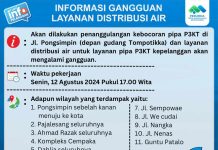 Humas Perumda TM Palopo : Informasi Gangguan Layanan Distribusi Air